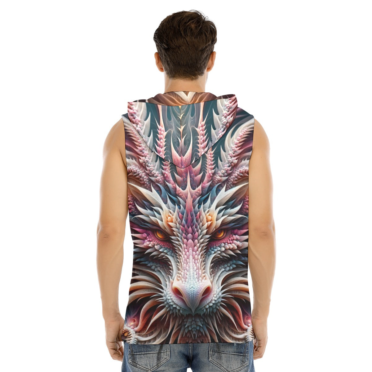 Dragon Heart Sleeveless Hooded Shirt