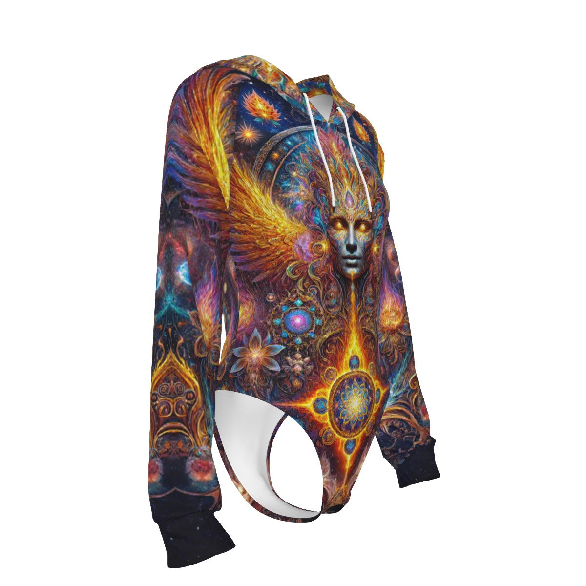 All-Over Print Women's Raglan Sleeve Hooded Bodysuit