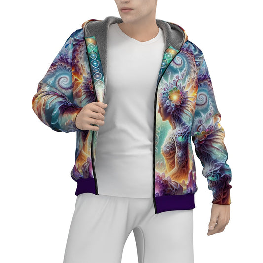 Eternal Reflections Men's Sherpa Fleece Zip Up Hoodie