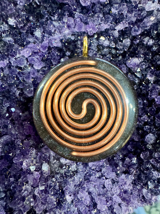 Heaven On Earth Lotus Of Life Holographic Orgone Tesla Pendant EMF Blocker Chakra Balancing - Free Necklace - Hand Made