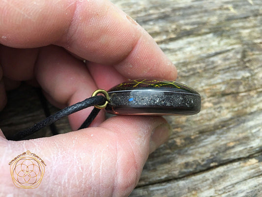 Mescaline Orgone Tesla Pendant- featuring Pumayana -EMF Blocker - Chakra Balancing - FREE Necklace - Hand Made