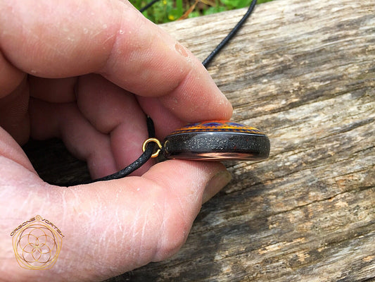 Atoum Orgone Tesla Pendant- featuring Pumayana -EMF Blocker - Chakra Balancing - FREE Necklace - Hand Made