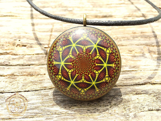 Mescaline Orgone Tesla Pendant- featuring Pumayana -EMF Blocker - Chakra Balancing - FREE Necklace - Hand Made
