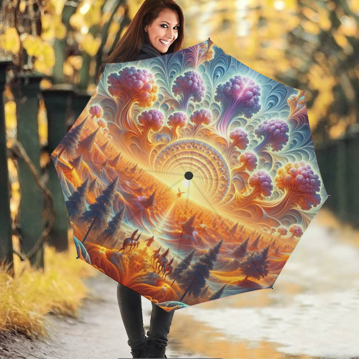 Horizon of Celestial Dreams Umbrella – Orgone Vortex