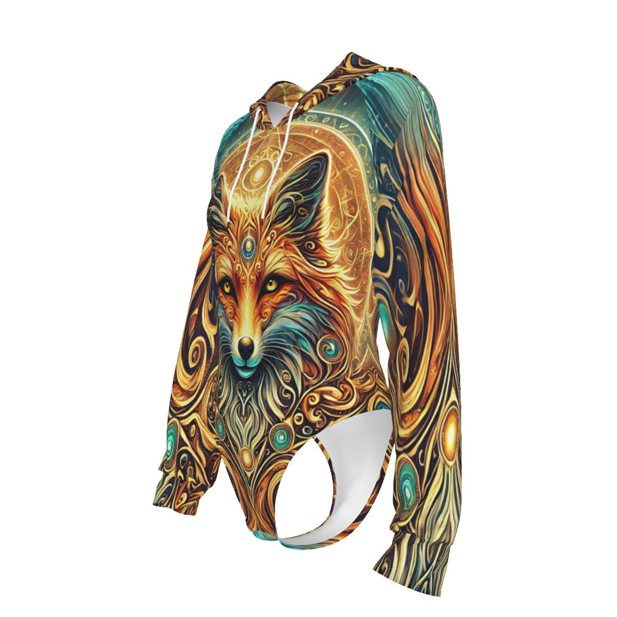 Foxy Vision Women's Sleeve Hooded Bodysuit