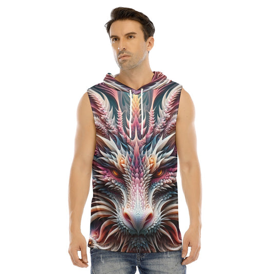 Dragon Heart Sleeveless Hooded Shirt