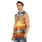 Horizon of Celestial Dreams Sleeveless Hooded Shirt