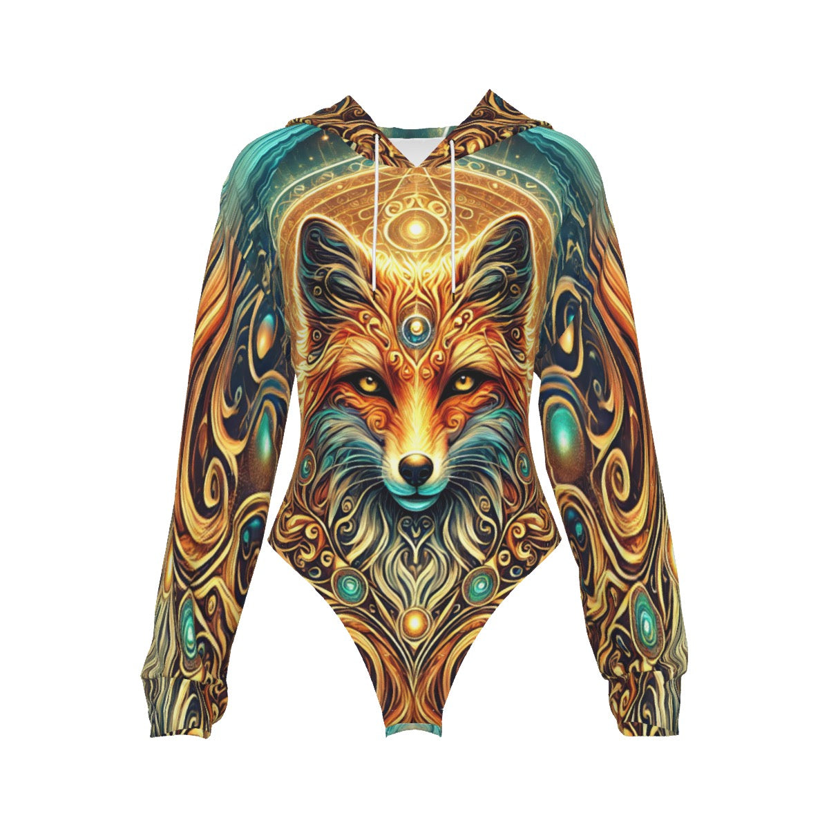 Foxy Vision Women's Sleeve Hooded Bodysuit