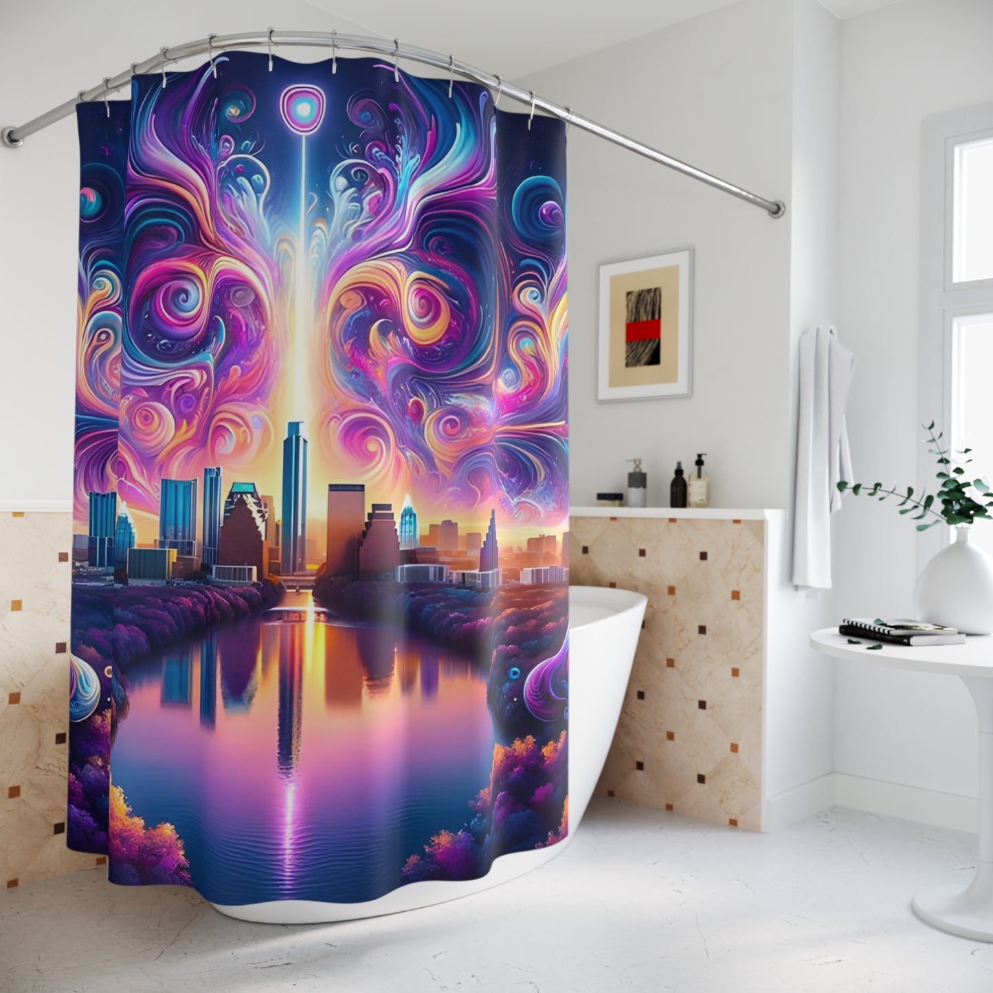 Austin PsyLine Polyester Shower Curtain