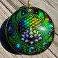 Sacred Lotus Holographic Orgonite Pendant • 22 Crystal Matrix • EMF Protection • Hand Made • Free Cotton Necklace