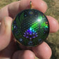 Sacred Lotus Holographic Orgonite Pendant • 22 Crystal Matrix • EMF Protection • Hand Made • Free Cotton Necklace