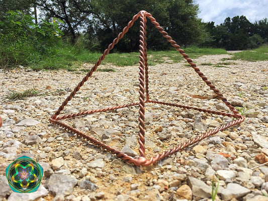 Copper Sacred Cubit Tensor Pyramid - Energy - Balance - Grid Activation - Made To Order