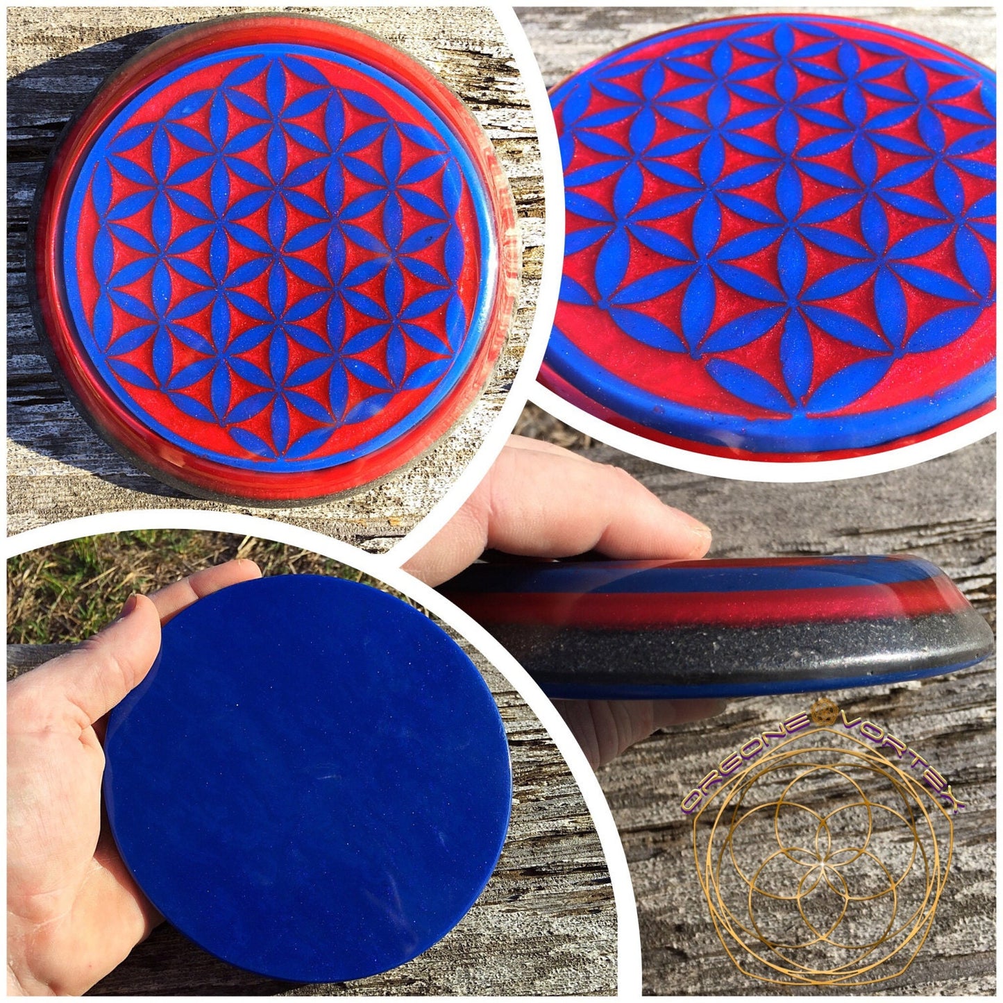 CUSTOM Made to Order Flower of Life Orgone Charging Plate - 6" Diameter - Structure Food & Drinks - EMF Blocker Positive Energy Generator