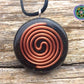 Orange Sri Yantra Mandala Orgone Tesla Pendant- EMF Blocker - Chakra Balancing - FREE Necklace - Hand Made