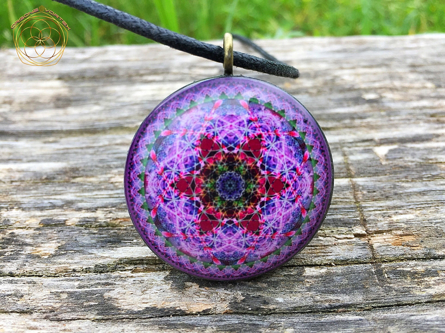 Indian-Valley Orgone Tesla Pendant- featuring Pumayana -EMF Blocker - Chakra Balancing - FREE Necklace - Hand Made