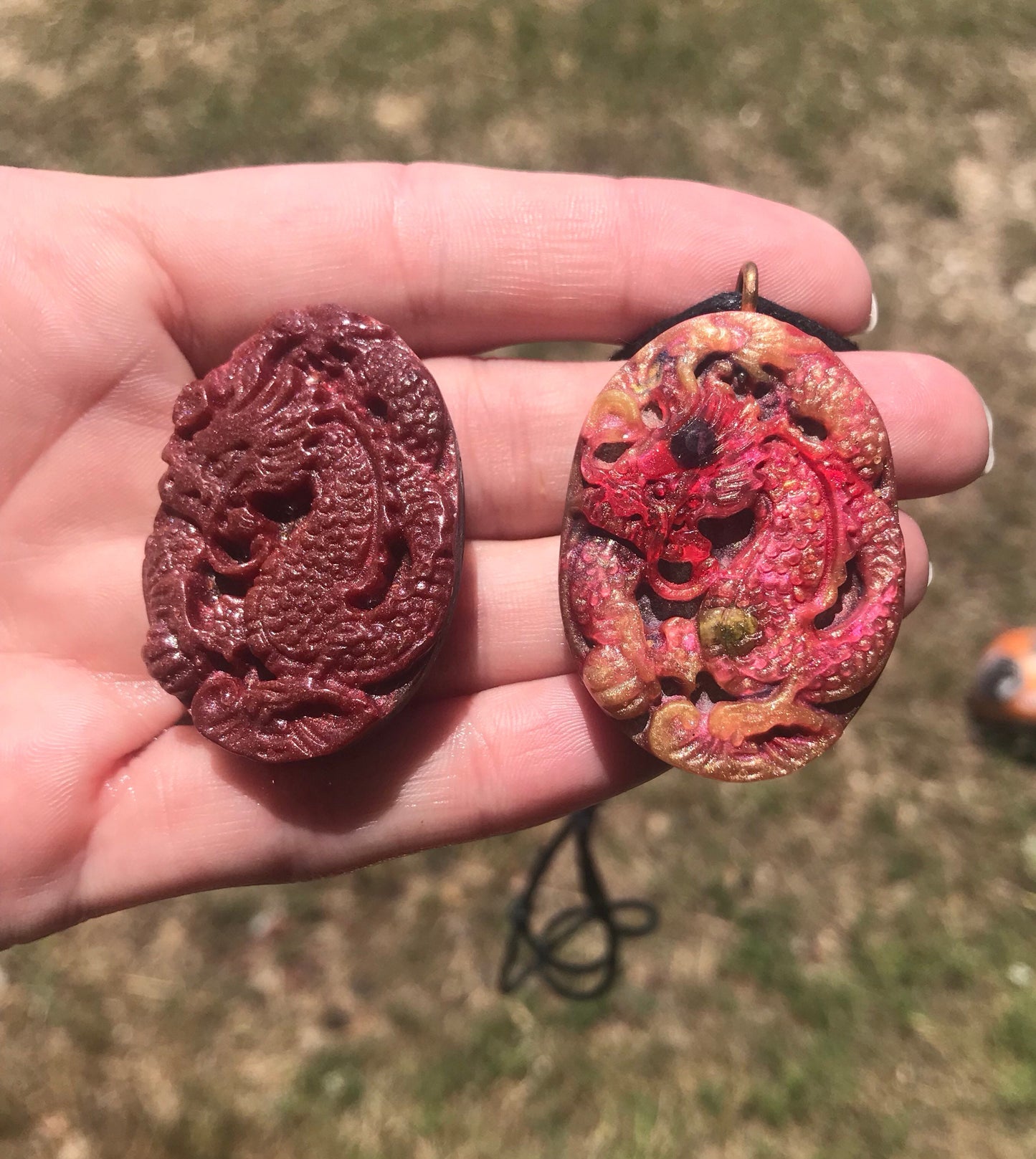 Custom Made-to-Order Dragon Orgone Tesla Pendant or Medallion - EMF Blocker - Chakra Balancing - FREE Necklace - Hand Made