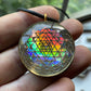 Sri Yantra - Sacred Geometry Holographic Orgone Tesla Pendant- EMF Blocker - Chakra Balancing - FREE Necklace - Hand Made