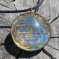 Sri Yantra - Sacred Geometry Holographic Orgone Tesla Pendant- EMF Blocker - Chakra Balancing - FREE Necklace - Hand Made