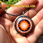 Orange Sri Yantra Mandala Orgone Tesla Pendant- EMF Blocker - Chakra Balancing - FREE Necklace - Hand Made