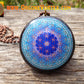 Blue Tie-Dye Flower of Life - Sacred Geometry - Orgone Tesla Pendant- EMF Blocker - Chakra Balancing - FREE Necklace - Hand Made