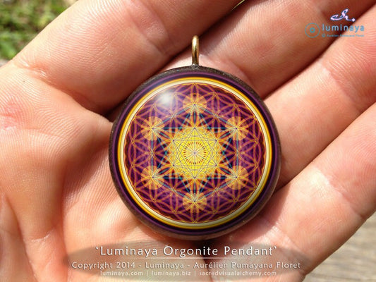 Stargate Orgone Tesla Pendant- featuring Pumayana -EMF Blocker - Chakra Balancing - FREE Necklace - Hand Made