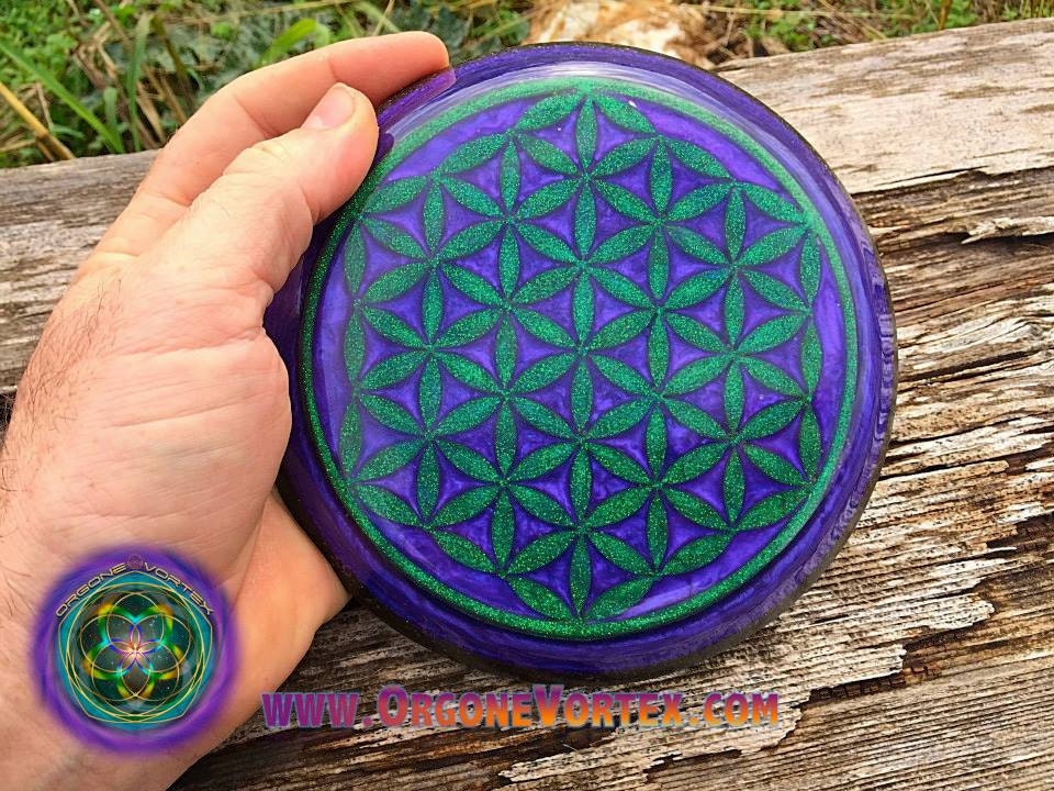 CUSTOM Made to Order Flower of Life Orgone Charging Plate - 6" Diameter - Structure Food & Drinks - EMF Blocker Positive Energy Generator