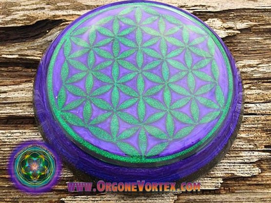 CUSTOM Made to Order Flower of Life Orgone Charging Plate - 6" Diameter - Structure Food & Drinks - EMF Blocker Positive Energy Generator