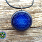 Blue Sri Yantra Mandala Orgone Tesla Pendant- EMF Blocker - Chakra Balancing - FREE Necklace - Hand Made