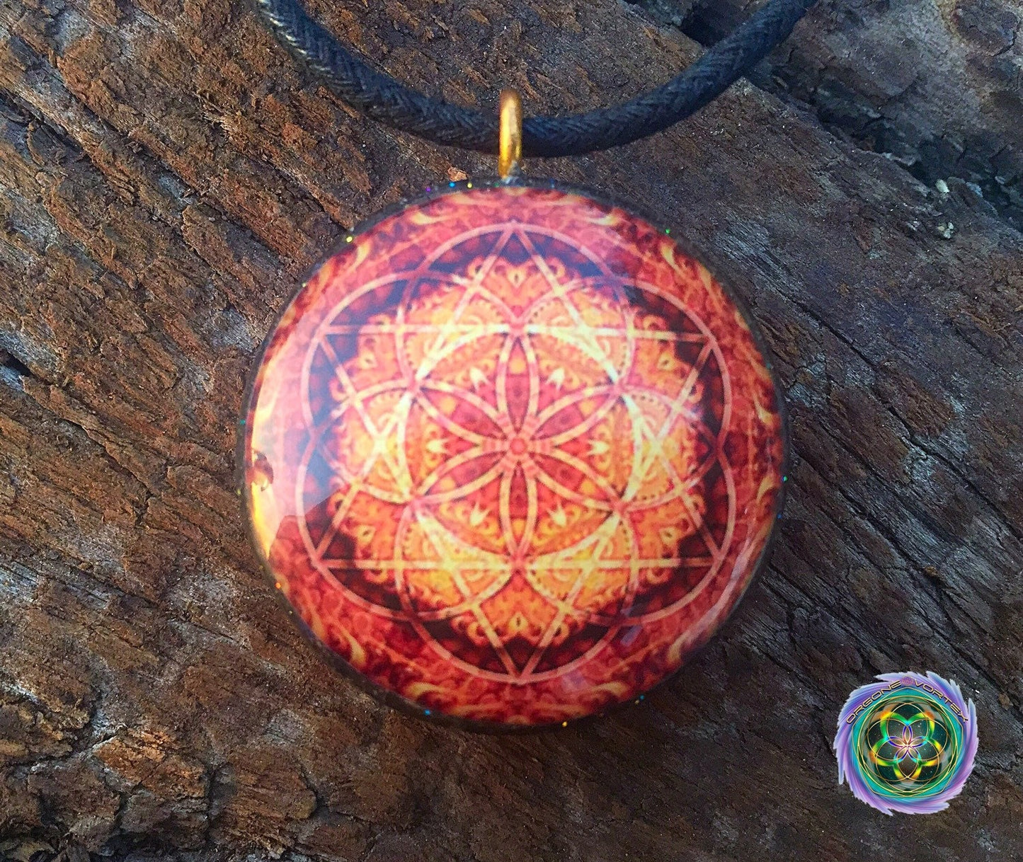 Seed of Life - Sacred Geometry - Orgone Tesla Pendant- EMF Blocker - Chakra Balancing - FREE Necklace - Hand Made